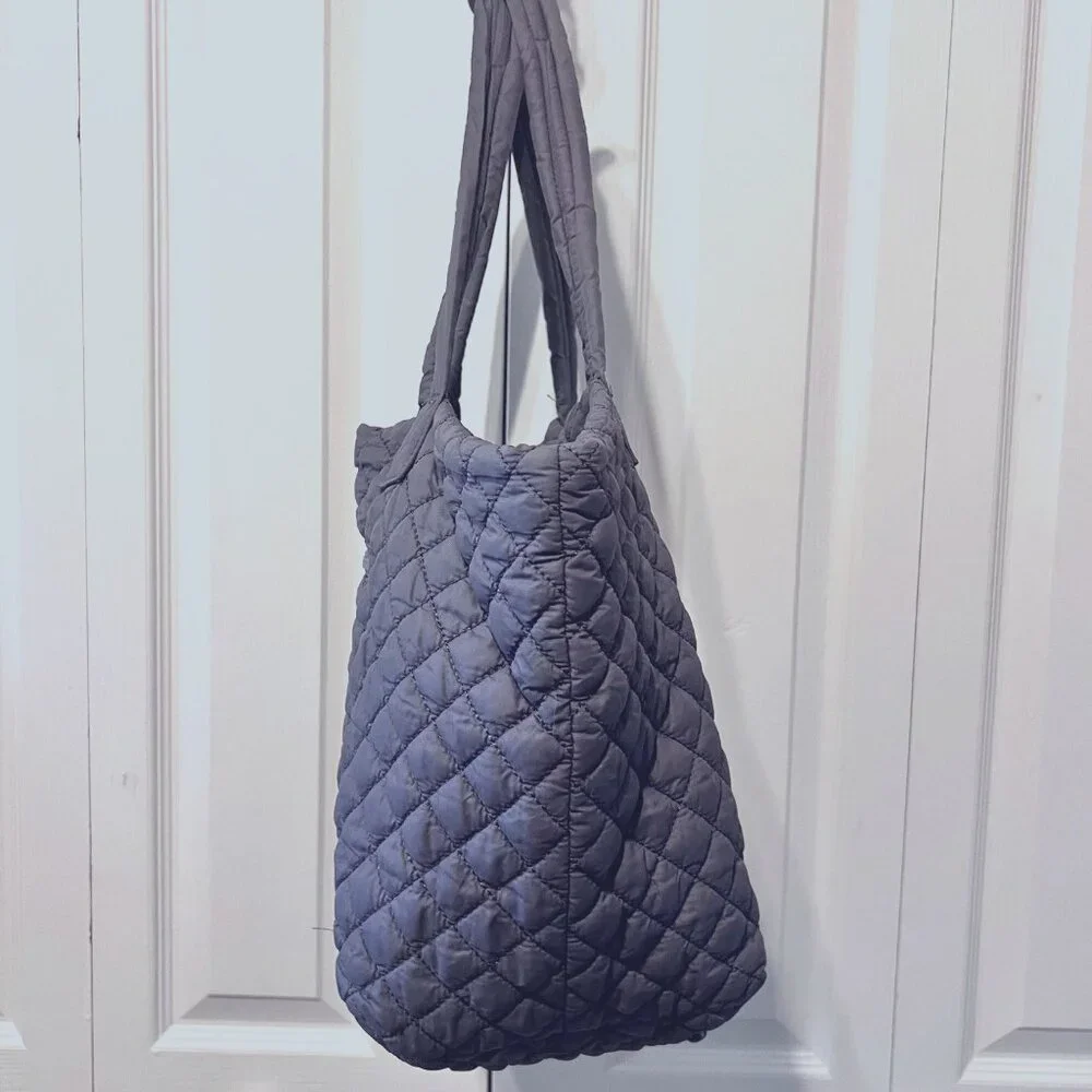 Urbanfit by Urban Expressions Tote Lightweight Bag-Gray Quilted-Large-Versatile - Picture 7 of 13
